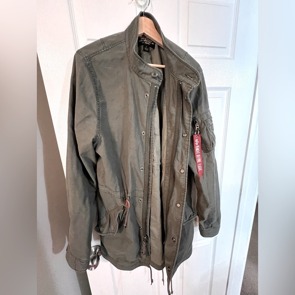 Alpha Industries Olive Green Field Coat size L